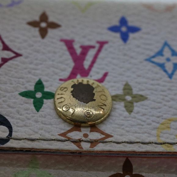 Pre Loved LOUIS VUITTON Monogram Multicolor Multi Cles 4 Key Case White M60043 - Picture 8 of 10
